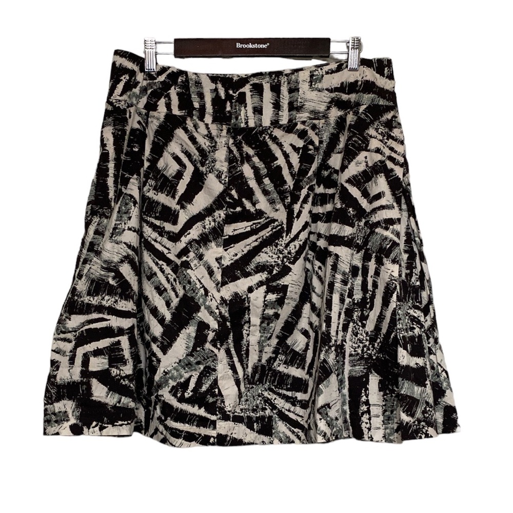 Sandro Abstract Print Fit and Flare Skirt